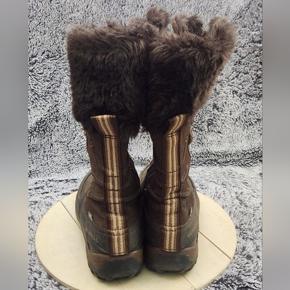 MERRELL Decora Prelude Winter Snow Boot WP Faux Fur Tall 200g Women's Size 7 - Picture 7 of 9